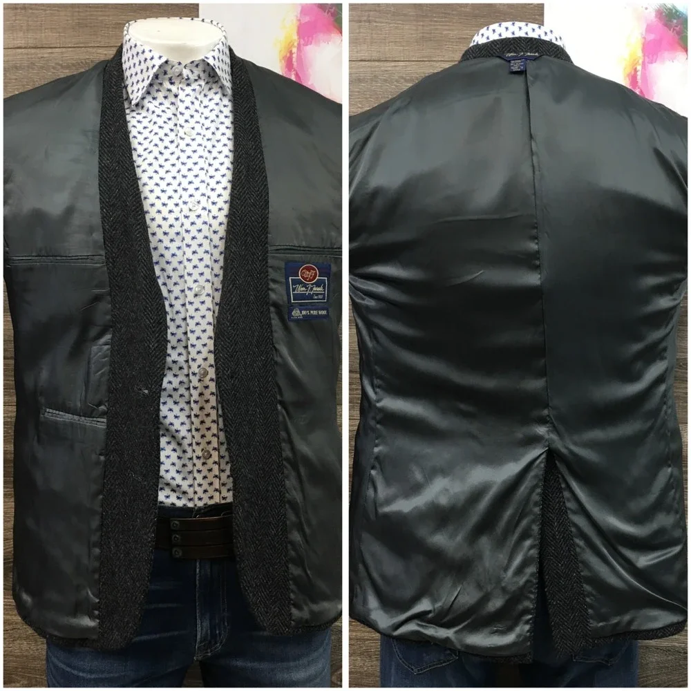 VINTAGE‎ FARAH Mens Tweed Blazer Sport Coat Casual Jacket Size 42R Wool Suit